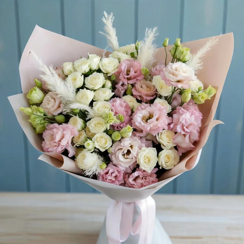 Букет цветов из: Альстромерии и Розы в Идринском