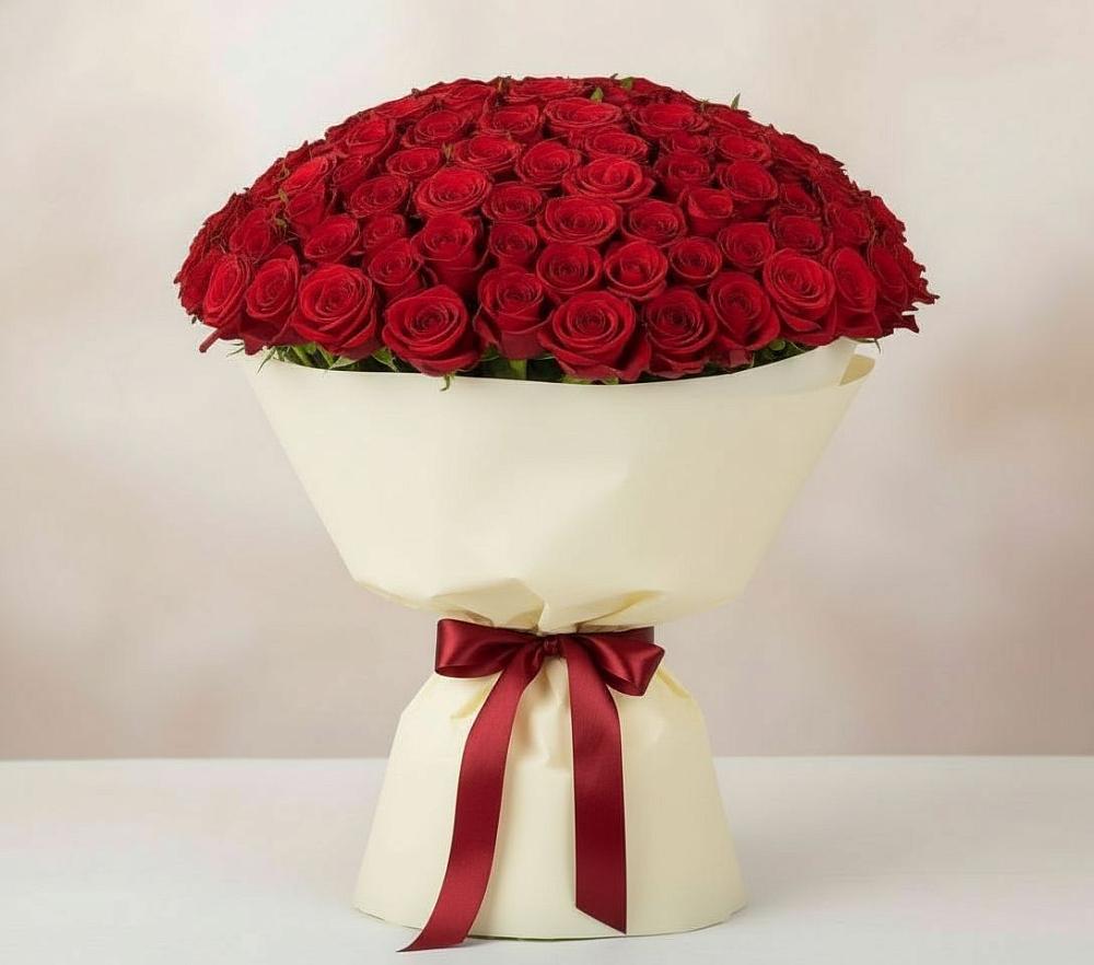 Букет 101 Красная роза Милано в Идринском