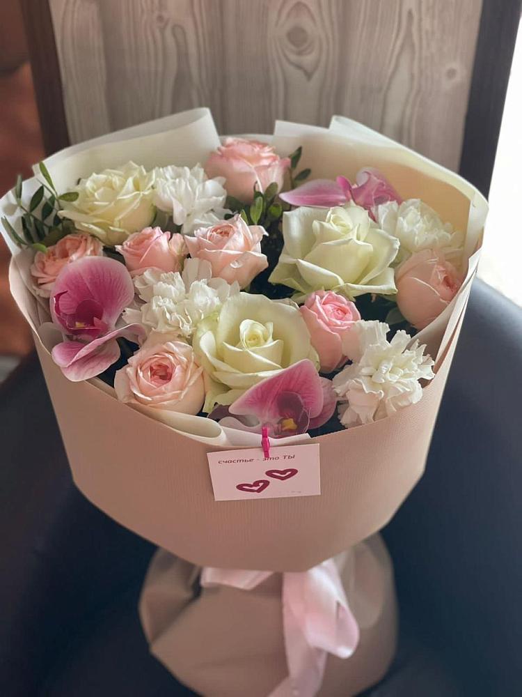 Букет цветов из: Орхидеи, Розы и Гвоздики в Идринском