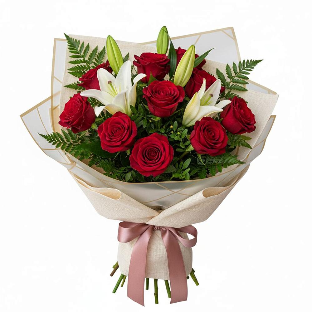 Букет цветов из: Лилии и Розы в Идринском