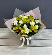 Букет цветов из:  Орхидеи и Розы в Идринском