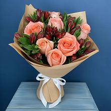 Букет цветов из:  Розы и Альстромерии в Идринском