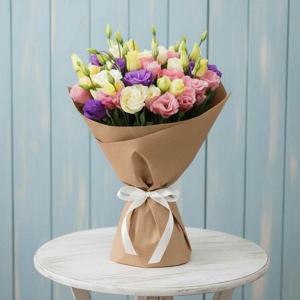 Букет цветов из: Лизиантусы в Идринском