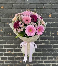 Букет цветов из:  Герберы и Хризантемы в Идринском