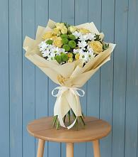 Букет цветов из:  Хризантемы и Розы в Идринском