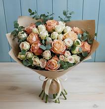 Букет цветов из:  Альстромерии и Розы в Идринском