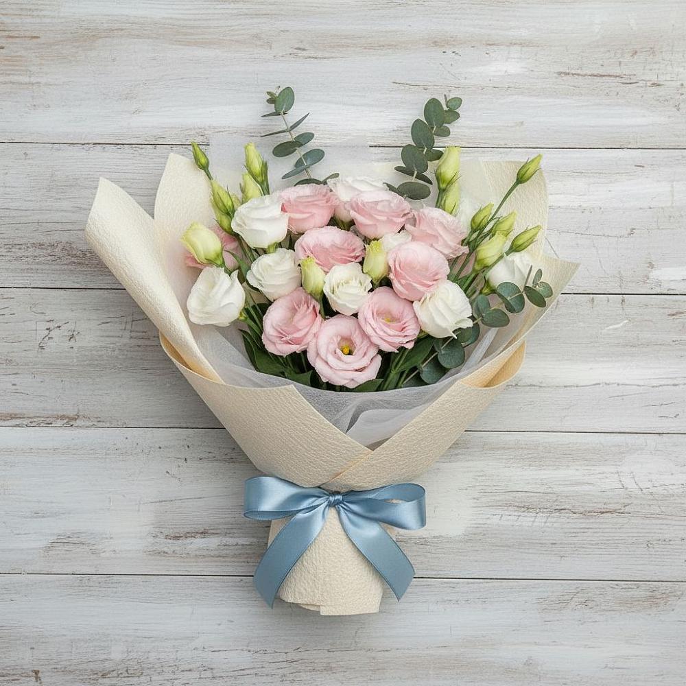 Букет цветов из: Лизиантусы в Идринском